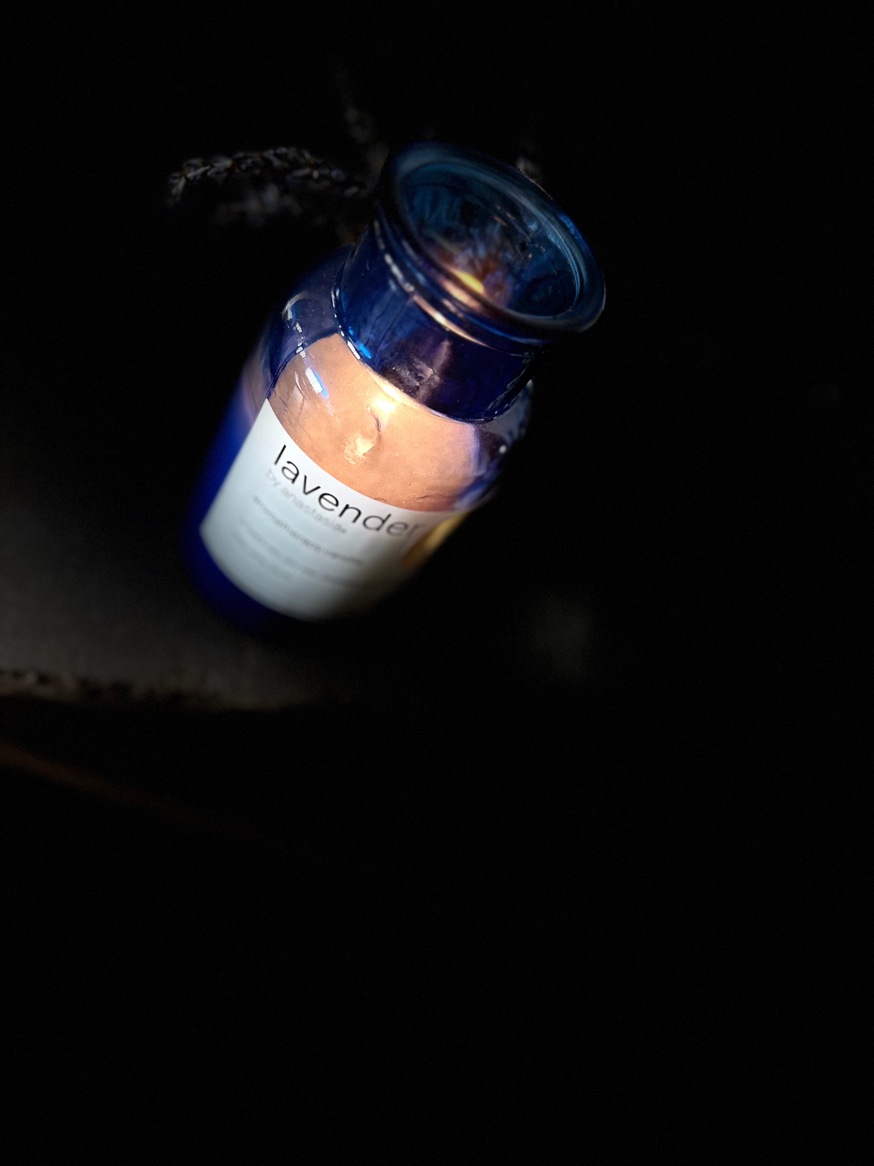 limited edition blue lavender aromatherapy candle